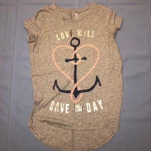Gray “Love Will Save the Day” T-Shirt